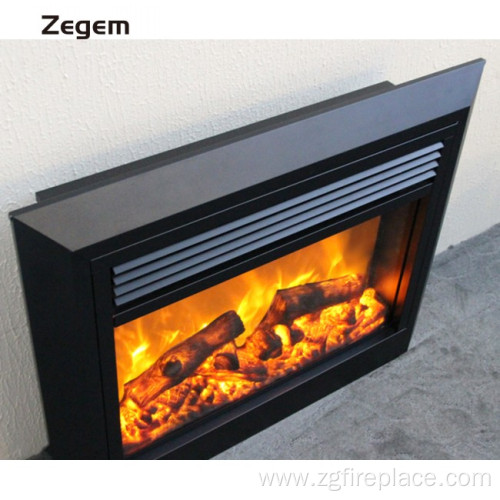 High Quality golden edge inert Decorative Electric Fireplace